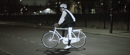 Volvo design a spray to make cyclists more visible at night