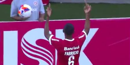 Video: P*ssed off Brazilian player sent off for flipping the bird at his own fans