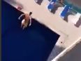 Video: This guy’s pool plunge from a hotel roof is absolutely insane…