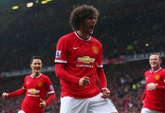 Vine: Van Gaal and Fellaini celebrate derby victory