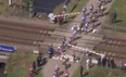 Cyclists narrowly avoid high speed train in Paris-Roubaix race