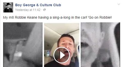 Video: Robbie Keane sings along to Karma Chameleon