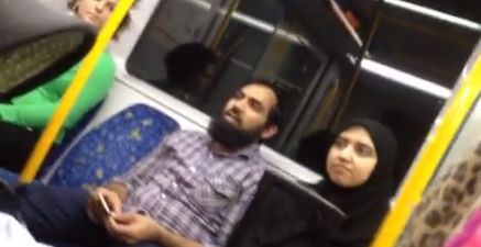 Video: Australian commuter defends Muslim woman against Islamophobic train rant