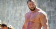 Game of Thrones star Hafthor Bjornsson shows his strength