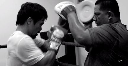 Video: Manny Pacquiao proves his steely inner strength in training