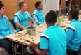 Video: Didier Drogba’s ‘boring Chelsea’ liven up with some dinner table head tennis