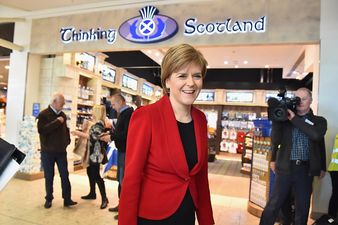 Video: Nicola Sturgeon congratulated by stag party at Edinburgh airport