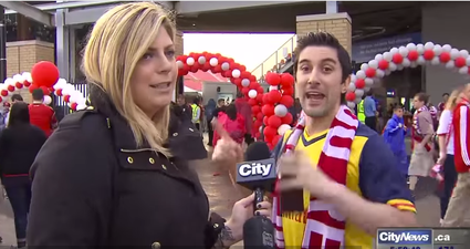 Gobby football fan who defended abuse at female reporter loses his job