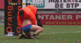 Video: Rugby steward catches streaker with WWE-style tackle