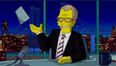 The Simpsons pay homage to David Letterman on his very final show