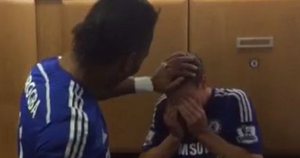 Vine: Drogba sprays champagne in Azpilicueta’s eyes, instantly regrets it…