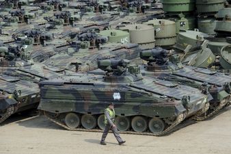 This German learner driver’s car was crushed by a huge British tank