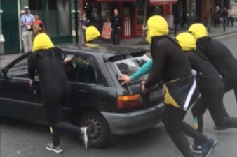 Video: Stag party pulls off famous Cool Running scene perfectly in a Dublin Street