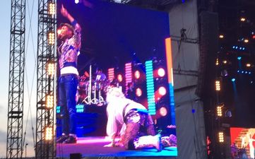 Body-popping B&B owner joins Pharrell on stage at Isle of Wight festival…