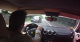 Man shows unreal reactions to avoid two crashes whilst test-driving a Ferrari