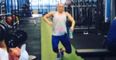 Leg day left this woman unable to stand in this brilliant video