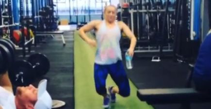 Leg day left this woman unable to stand in this brilliant video