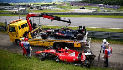 Video: Fernando Alonso and Kimi Raikkonen involved in dramatic crash at Austrian GP