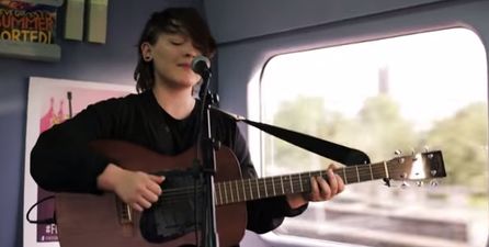 Soak plays surprise live gig for passengers aboard the Glastonbury train