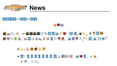 Chevrolet’s latest press release is written entirely in emojis for some reason