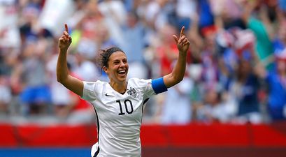 US women clinch world cup victory with halfway line screamer (Vine)