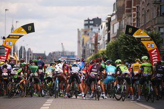 Huge crash halts stage three of Tour de France (Vine)