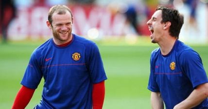 Manchester United hero Gary Neville is trolling Wayne Rooney on Twitter