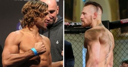 Conor McGregor and Urijah Faber almost fight backstage before UFC 189 weigh-ins (Video)