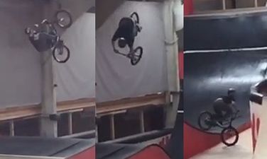 BMX supremo lands flip with a nose wheelie (Video)