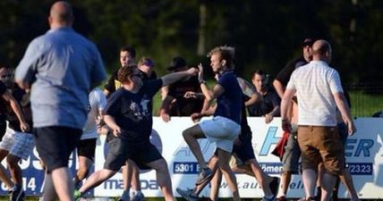 Mass brawl erupts after Leeds and Eintracht Frankfurt friendly (Video)