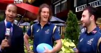 Watch the hilarious moment US reporter gets Australian rugby star Honey Badger’s nickname very wrong (Video)