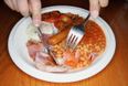 This is definitely one of the most unusual ways that you’ll see a fry-up served