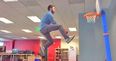 Laid off worker spends his notice period slam-dunking the cr*p out of a toy basket (Video)