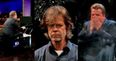 How does Hollywood star William H Macy not flinch taking fire from this fruit catapult? (Video)