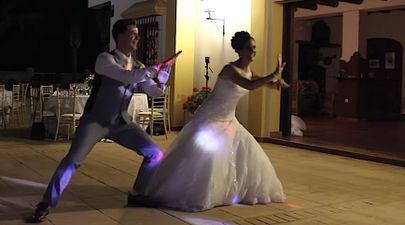 This British bride and groom must have practiced for hours for their wedding dance (Video)