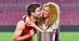 Gerard Pique absolutely pelts a football at poor Shakira (Video)