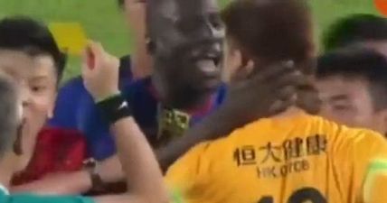 Demba Ba nearly kills a man yet escapes with yellow (video)