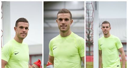 Jordan Henderson shows his skills in freestyle challenge