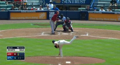 Watch this baseball pitcher make a ridiculous behind-the-back catch