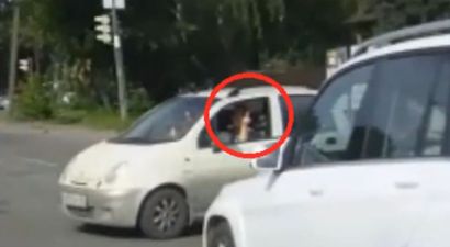 Instant karma for this driver’s middle-finger gesture (video)