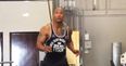 The Rock shows off some seriously slick dance moves in the gym (Video)