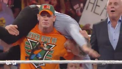 John Cena gets revenge on Jon Stewart with a crunching body slam (Video)