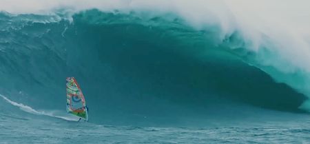 This nutter tackles Tasmania’s deadliest wave…on a windsurfing board (Video)