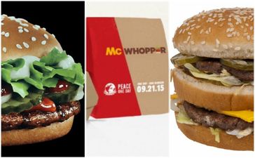 Burger King proposes McDonald’s truce with new McWhopper…