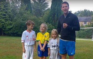 Michael Owen’s dizzy penalties with his kids show us a different side to the man (video)