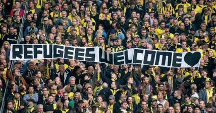 Celtic supporters join German clubs in support of desperate refugees (Picture)