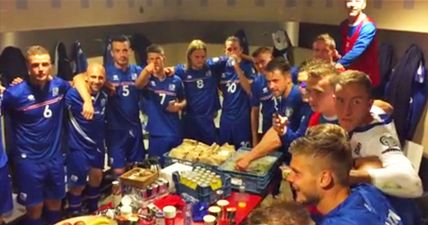 Iceland have a very odd way of celebrating victory over Holland (Video)