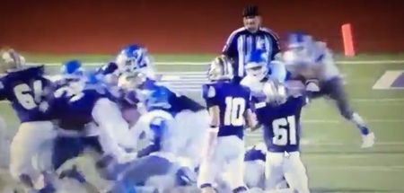 Watch these two American football monsters absolutely clatter the referee after ‘bad call’ (Video)