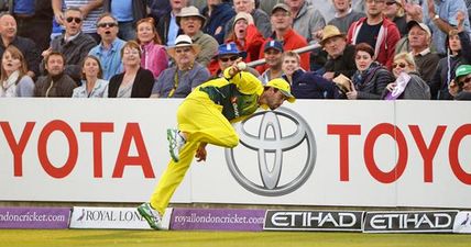 Aussie Glenn Maxwell saves a certain six with genius catch (Video)