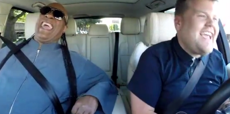 Watch Stevie Wonder and James Corden sing his biggest hits in the best carpool karaoke yet